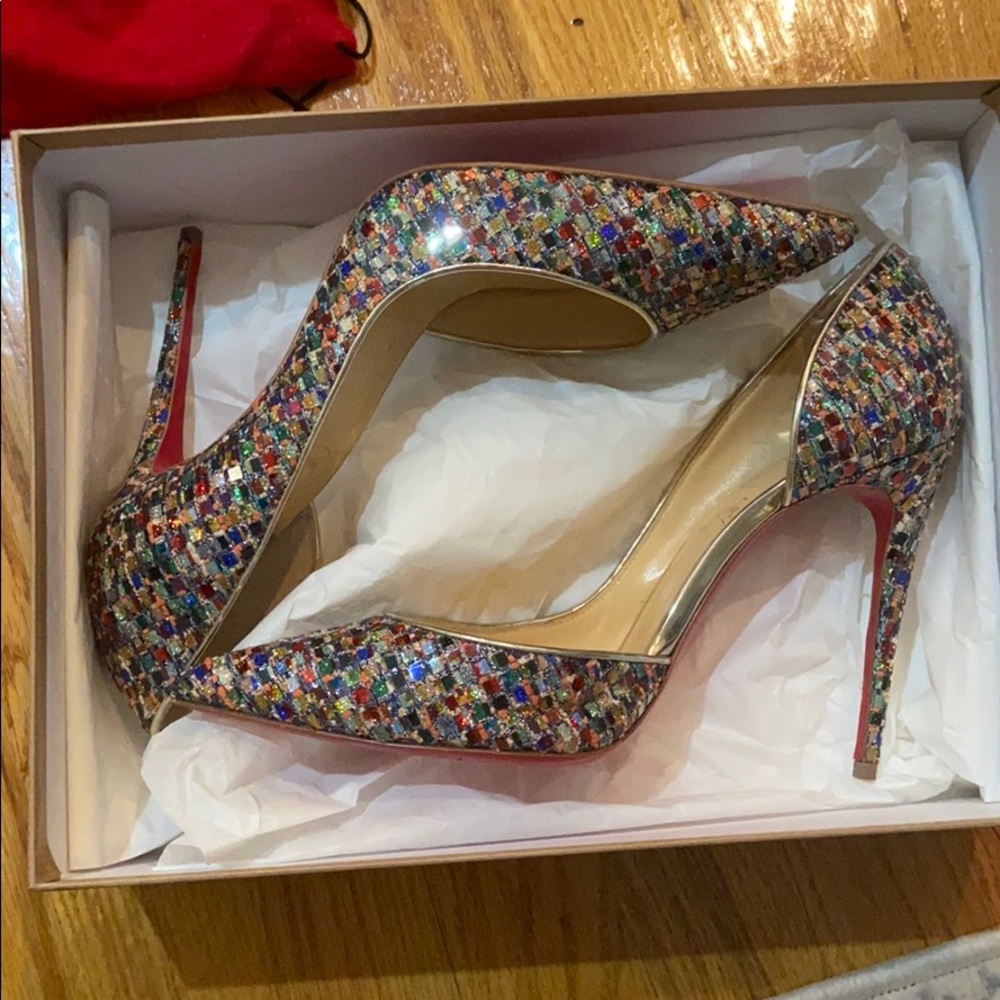 Christian Louboutin multi colored pumps